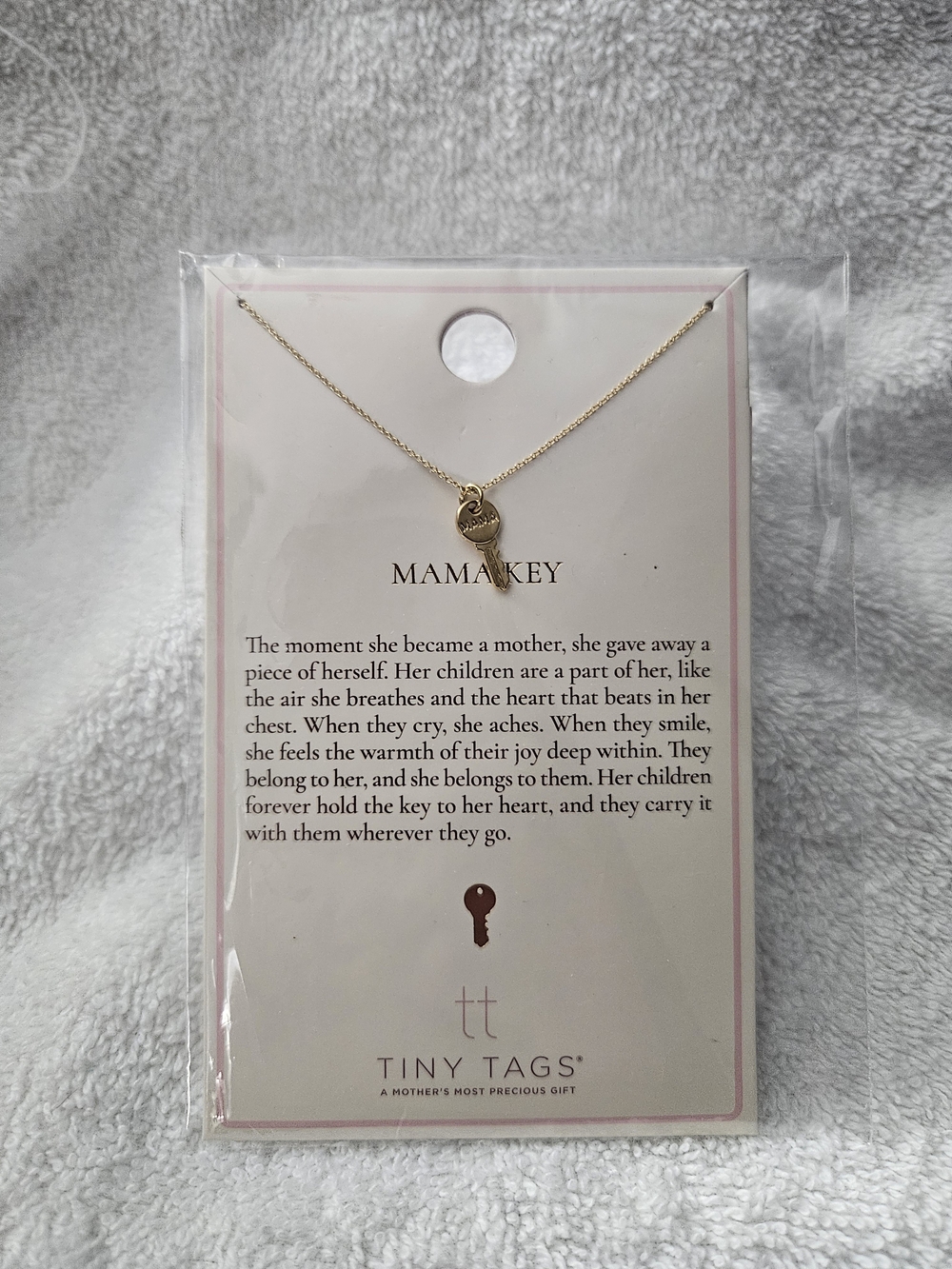 Tiny Tags 14K Gold Ion Plated Mama Key Chain Pendant Necklace Target